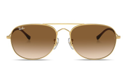 Ray-Ban Bain Bridge Unisex Pilot Sunglasses in Polished Gold – Product Photo 1