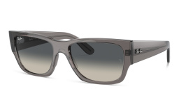 Ray-Ban Carlos Unisex Rectangle Sunglasses in Opal Dark Grey – Product Photo 2