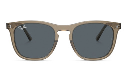 Ray-Ban Logo Unisex Square Sunglasses in Transparent Brown – Product Photo 1