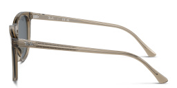 Ray-Ban Logo Unisex Square Sunglasses in Transparent Brown – Product Photo 3