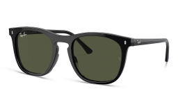 Shop Ray-Ban Logo Unisex Square Sunglasses in Black online.