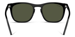 Shop Ray-Ban Logo Unisex Square Sunglasses in Black online.
