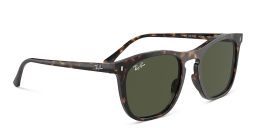 Shop Ray-Ban Logo Unisex Square Sunglasses in Havana online.