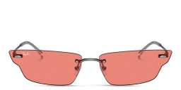 Ray-Ban Anh Unisex Rimless Irregular Sunglasses in Gunmetal – Product Photo 1