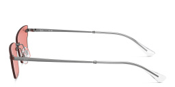 Shop Ray-Ban Anh Unisex Rimless Irregular Sunglasses in Gunmetal online.