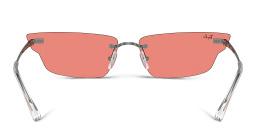 Shop Ray-Ban Anh Unisex Rimless Irregular Sunglasses in Gunmetal online.