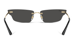 Ray-Ban Anh Unisex Rimless Irregular Sunglasses in Light Gold – Product Photo 4