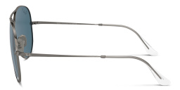 Ray-Ban Logo Unisex Pilot Sunglasses in Gunmetal – Product Photo 3