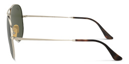 Shop Ray-Ban Aviator Titanium Unisex Sunglasses in Gold online.