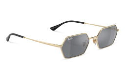 Shop Ray-Ban Yevi Unisex Irregular Sunglasses in Gold online.