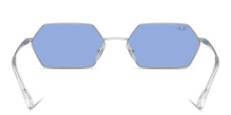 Ray-Ban Yevi Unisex Irregular Sunglasses in Silver – Product Photo 4