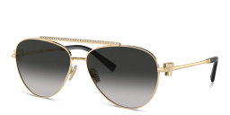 TIFFANY T Motif Pilot Sunglasses in Pale Gold – Product Photo 2