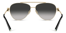 TIFFANY T Motif Pilot Sunglasses in Pale Gold – Product Photo 4