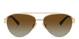 TIFFANY T Motif Pilot Sunglasses in Gold – Product Photo 1