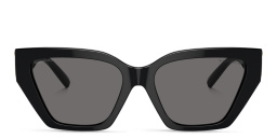 Shop TIFFANY T Deco Cat-Eye Sunglasses in Black online.