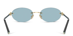 Shop TIFFANY HardWear Rimless Oval Sunglasses in Gold online.