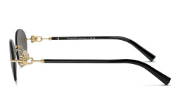 Shop TIFFANY Tiffany HardWear Rimless Oval Sunglasses in Gold online.