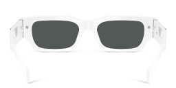 نظارات شمسية ميدوسا بإطار مستطيل من فيرزاتشي بلون طبقة مزدوجة باللونين الأسود والأبيض - صورة المنتج 4