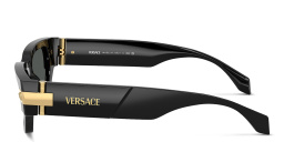 VERSACE Medusa Rectangle Sunglasses in Black – Product Photo 3