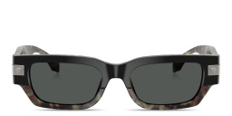 VERSACE Medusa Rectangle Sunglasses in Havana – Product Photo 1