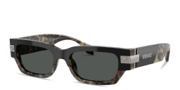 VERSACE Medusa Rectangle Sunglasses in Havana – Product Photo 2