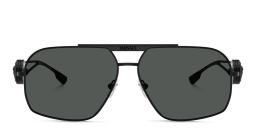 نظارات شمسية ميدوسا بإطار غير منتظم من فيرزاتشي بلون أسود مطفي - صورة المنتج 1