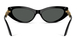 Shop VERSACE Medusa Cat-Eye Sunglasses in Black online.