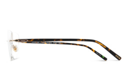 Shop EYE'M Rimless Wide Cat-Eye Eyeglasses in Gold Havana online.