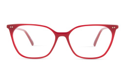 EYE'M Square Eyeglasses in Burgundy – Product Photo 1