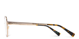 EYE'M Round Eyeglasses in Gold – Product Photo 2