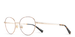 EYE'M Round Eyeglasses in Gold – Product Photo 4