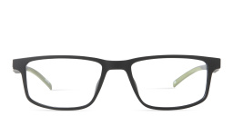 EYE'M Clip-On Rectangle Eyeglasses in Rubber Black – Product Photo 3
