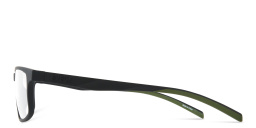 EYE'M Clip-On Rectangle Eyeglasses in Rubber Black – Product Photo 4