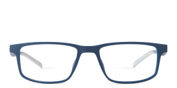 EYE'M Clip-On Rectangle Eyeglasses in Blue – Product Photo 3