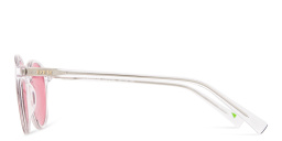 EYE'M Round Sunglasses in Clear – Product Photo 3