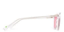 EYE'M Round Sunglasses in Clear – Product Photo 4