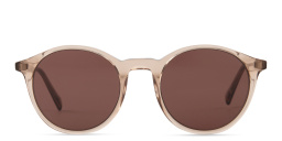 EYE'M Round Sunglasses in Nude – Product Photo 1