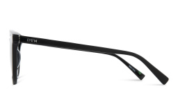 EYE'M Round Sunglasses in Black – Product Photo 3