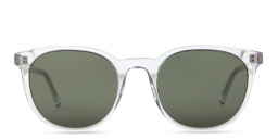 EYE'M Round Sunglasses in Clear – Product Photo 1