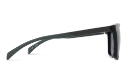 EYE'M Unisex Square Sunglasses in Black – Product Photo 4