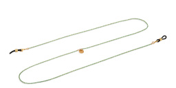 Shop LUTECE Camille Glasses Chain in Green online.