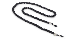 Shop The RICCI DISTRICT Lava Stone Unisex Glasses Chain in Black online.
