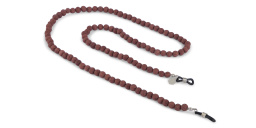 Shop The RICCI DISTRICT Lava Stone Unisex Glasses Chain in Brown online.