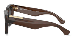 Shop BURBERRY Logo Signature Square Sunglasses in Brown online.