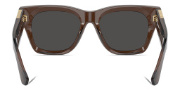 Shop BURBERRY Logo Signature Square Sunglasses in Brown online.