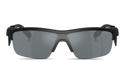 Emporio Armani Mask Half-Rim Irregular Sunglasses in Black – Product Photo 1