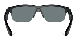 Emporio Armani Mask Half-Rim Irregular Sunglasses in Black – Product Photo 4