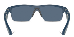 Emporio Armani Mask Half-Rim Irregular Sunglasses in Blue – Product Photo 4