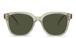 تسوق نظارات شمسية مربّعة بتوقيع العلامة جورجو أرماني بلون أخضر شفاف أونلاين.