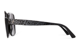 نظارات شمسية مربّعة كبيرة بشعار JC من جيمي تشو بلون أسود - صورة المنتج 4